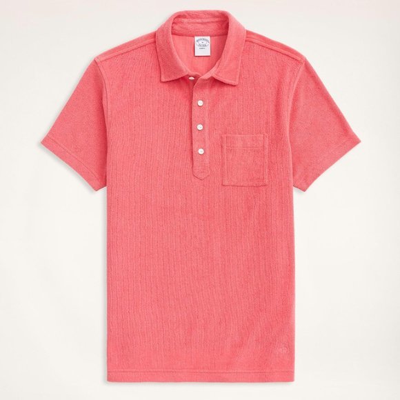 Size Medium Brooks Brothers Men's Terry Polo Shirt - Picture 1 of 6